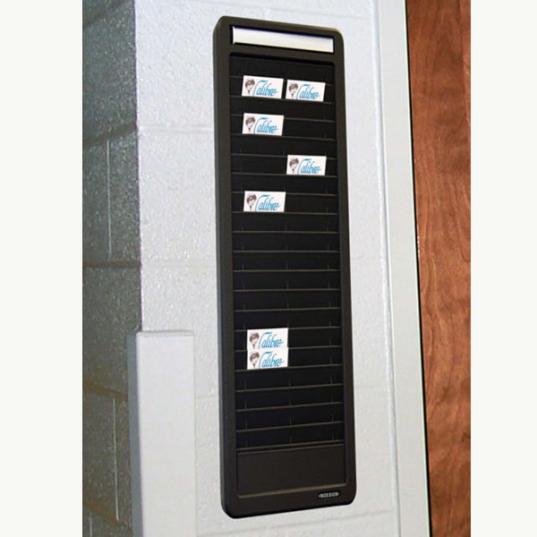 Custom Rack Badges INDESIGN Swipe Card & Badge Racks | Wall Mounted Holder White Light Display